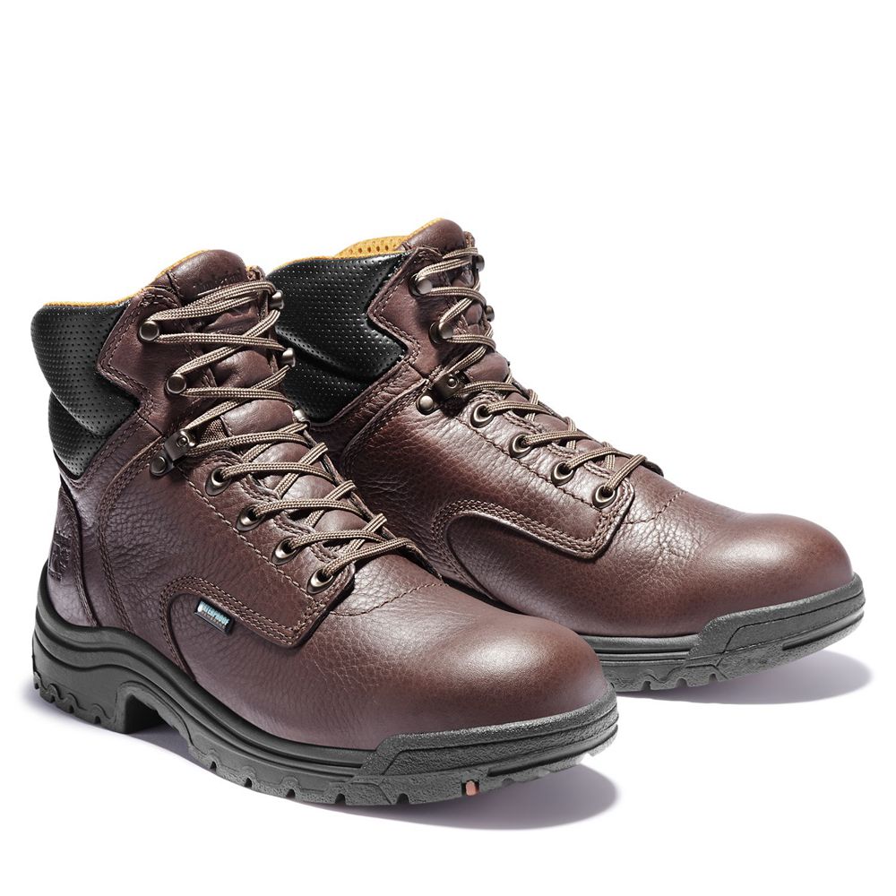 Timberland Μποτακια Εργασίας Ανδρικα Βαθυ Καφε - Pro® Titan® 6\" Soft Toe - Greece 5783041-NY